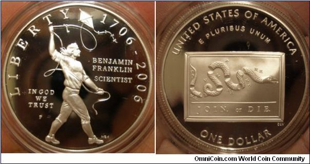 2006 Young Benjamin Franklin Silver Dollar