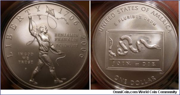 2006 Young Benjamin Franklin Silver Dollar