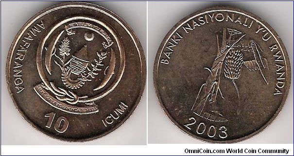 10 Rwanda Francs
