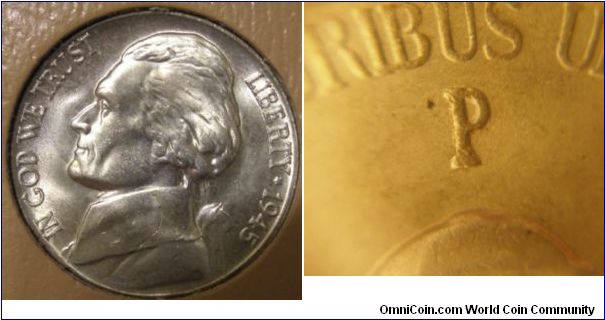 1945P Silver Jefferson Nickel P/P RPM#18
CONECA Top 100



(Book1, Group10, Hole5)