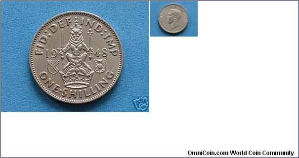 1 shilling 0.25 VF-20 UK