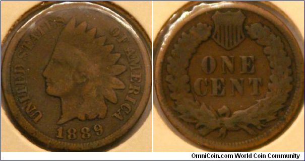 Indian Head cent, 19 mm , Cu with 5% Zn & Sn