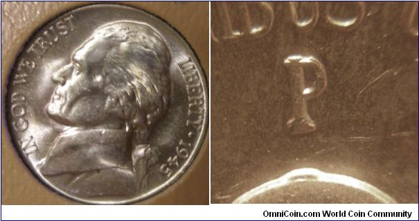 1945P Silver Jefferson Nickel P/P RPM-018
CONECA Top 100



(Book1, Group11, hole2)
