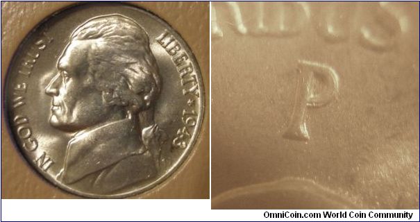 1943P Silver Jefferson Nickel P/P RPM-015




(Book1, Group12, Hole3)