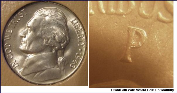1943P Silver Jefferson Nickel P/P RPM-015




(Book1, Group12, Hole4)