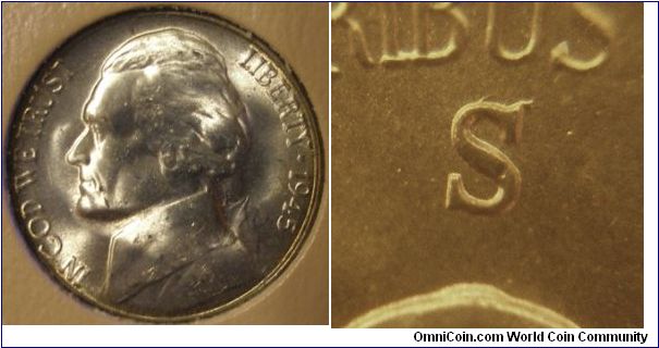 1945S Silver Jefferson Nickel S/S RPM-001




(Book1, Group12, Hole8)