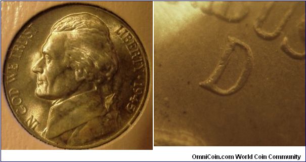 1945D Silver Jefferson Nickel D/D RPM-045




(Book1, Group12, Hole11)