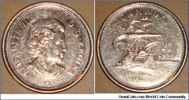 Canada, 25 cents, 2004 St. Croix Commemorative