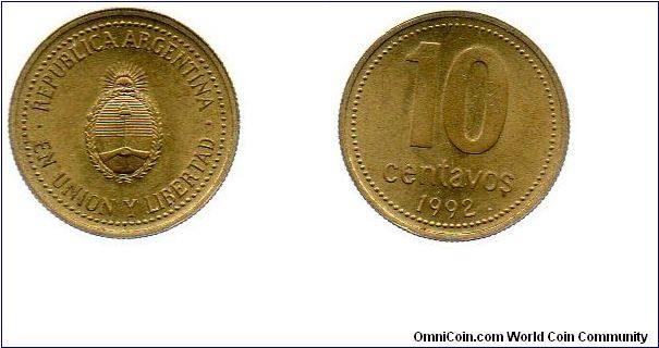 1992 10 centavos