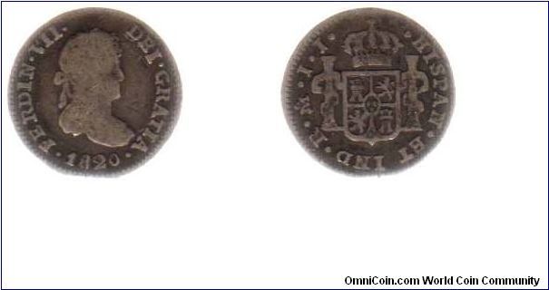 1820 1/2 Real - Ferdinand VII