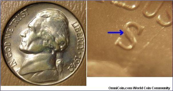 1942S Silver Jefferson Nickel S/S BU





(Book2, Group1, Hole2)