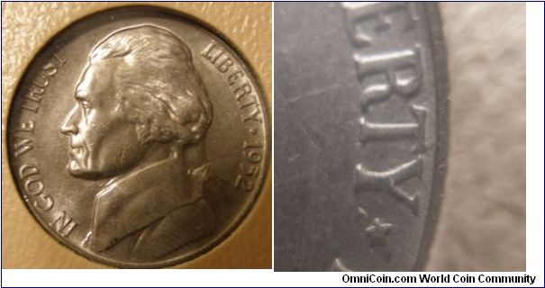 1952 Jefferson Nickel Doubled Die Obverse




(Book2, Group1, Hole7)