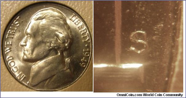 1949S Jefferson Nickel S/S BU





(Book2, Group1, Hole11)