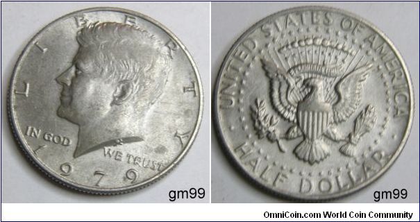 One Dollar
President John F. Kennedy
The coin had the Heraldic Eagle, based on the Great Seal of the United States on the reverse