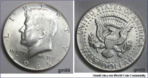 Half Dollar 
NO MINT for Philadelphia,PA
President John F. Kennedy
The coin had the Heraldic Eagle, based on the Great Seal of the United States on the reverse