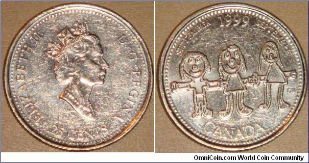 Canada, 25 cents, 1999 Millennium series (September): Canada Through a Child’s Eye