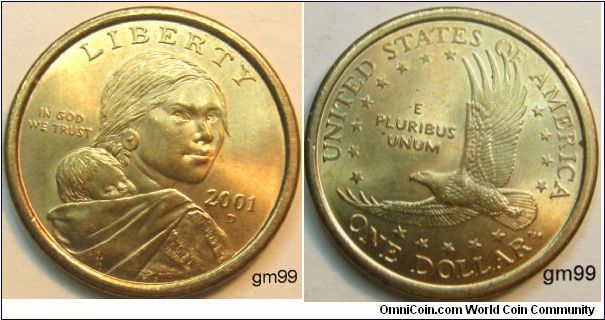 2001D
Sacagawea dollar