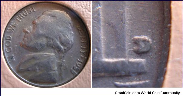 1955D/S Jefferson Nickel OMM#004





(Book2, Group2, Hole3)