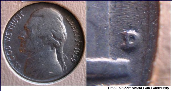 1955D/S Jefferson Nickel OMM#005





(Book2, Group2, Hole4)