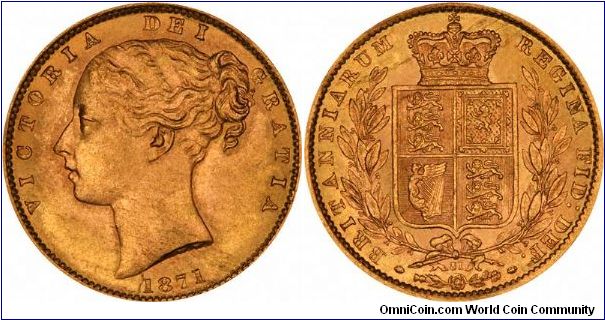 Die number 31 on this London Mint shield sovereign. One of about 20 pieces we have owned in the past few years with die number between 28 and 31, all in EF to Unc.