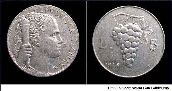 Italian Republic - 5 LIRE - Italma