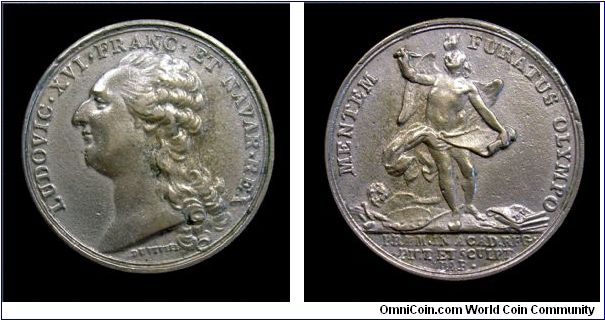 Louis XVI (Mentem furatus Olympo) - 1785/1791 - Mm 34 -AE silvered
