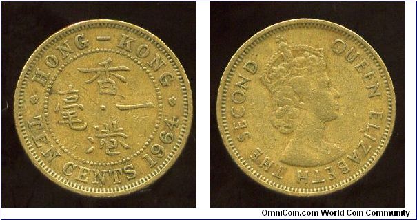 1964
10 Cents
Value & date
Queen Elizabeth II