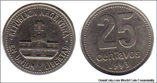 1993 25 centavos