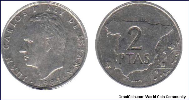 1984 2 Pesetas