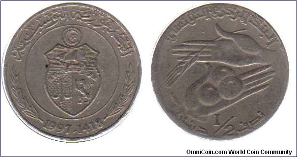 1997 1/2 Dinar