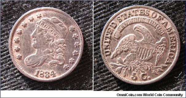 USA, half dime, AR, Capped Bust type