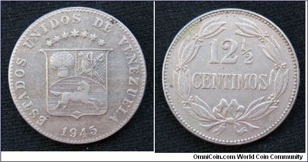 Los Estados Unidos de Venezuela, 12 1/2 centimos (locha), Cu-Ni