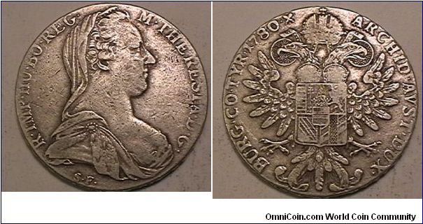 MARIA THERESIA THALER (RESTRIKE)
circa 1945-1960
.8330 Silver