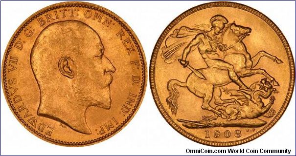 Sydney Mint sovereign of Edward VII.