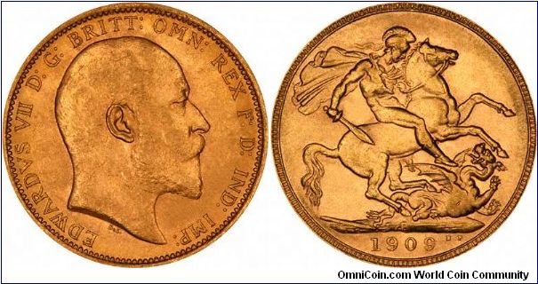 Perth Mint sovereign of Edward VII.