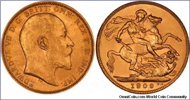 Sydney Mint sovereign of Edward VII.