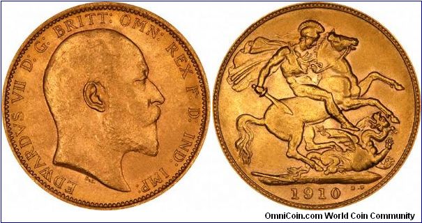Perth Mint sovereign of Edward VII.