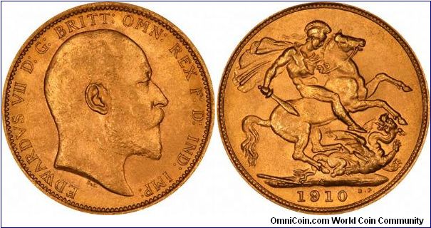 Sydney Mint sovereign of Edward VII.