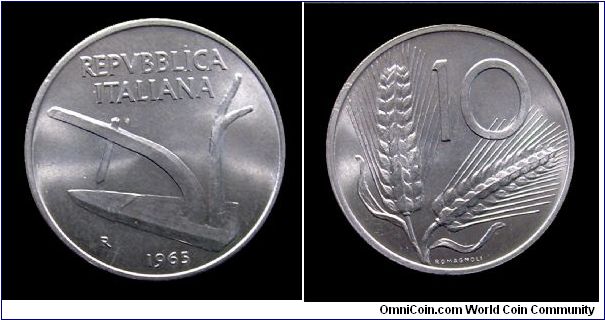Italian Republic - 10 Lire - Italma (scarce)