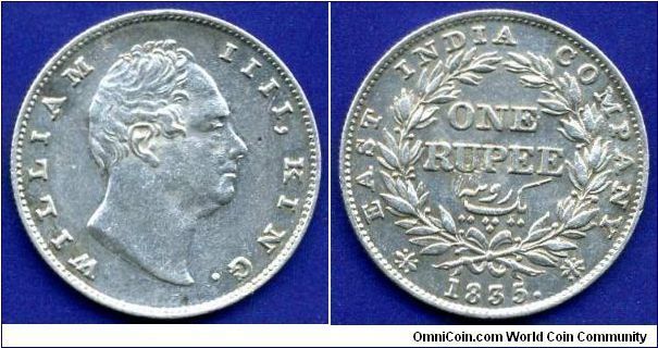 1 Rupee.
William IV (1820-1837).


Ag917f. 11,66gr.