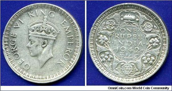 1 Rupee.
George VI (1936-1952).


Ag917f. 11,66gr.