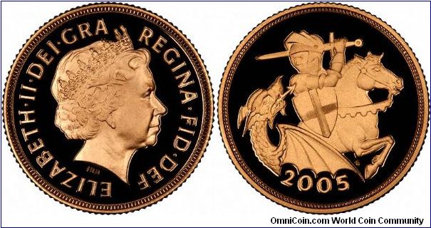 Yet another, better, photo of the 2005 proof sovereign.