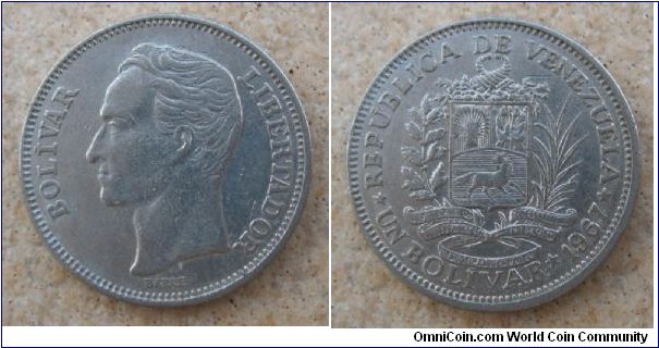 Republica de Venezuela, 1 bolivar, Ni