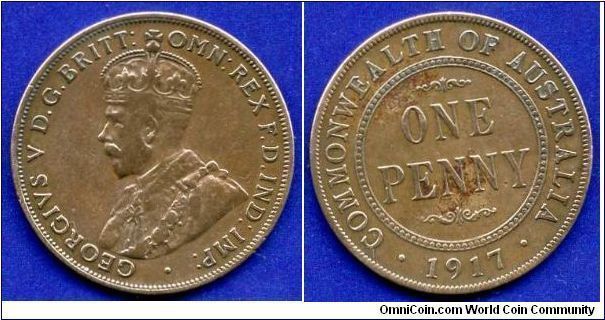 1 penny.
George V (1910-1936).
'I'- Bombay mint.


Br.