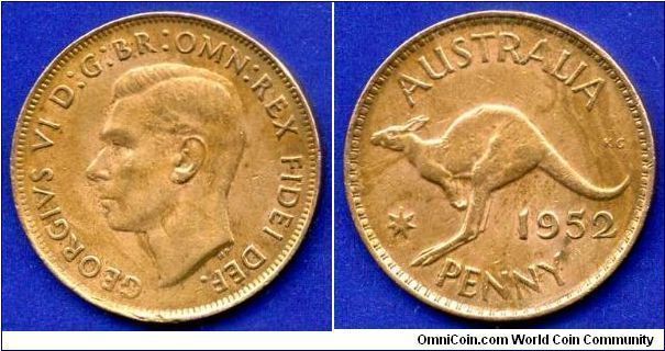 1 penny.
George VI (1936-1952) Rex.


Br.