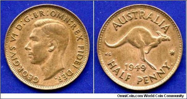 Half penny.
George VI (1936-1952) Rex.


Br.