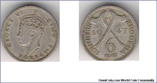Southern Rhodesia Sixpence
