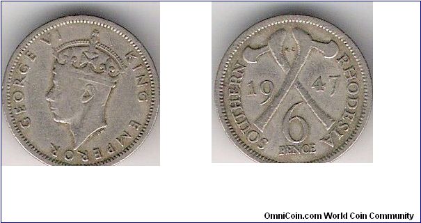 Southern Rhodesia Sixpence