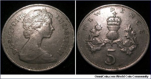 Elizabeth large five pence