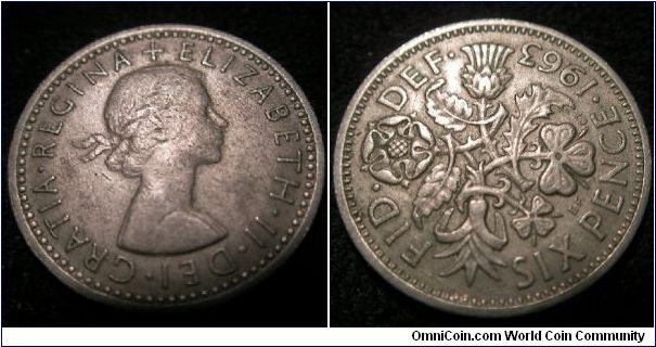 Elizabeth pre-decimal six pence